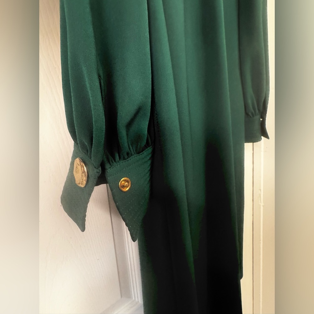 Lafayette 148 New York Teal Long Sleeve Dress - Picture 8 of 16